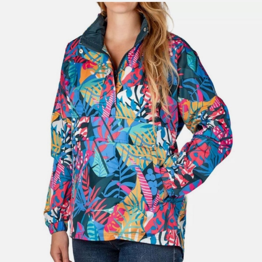 Multi color nylon raincoat